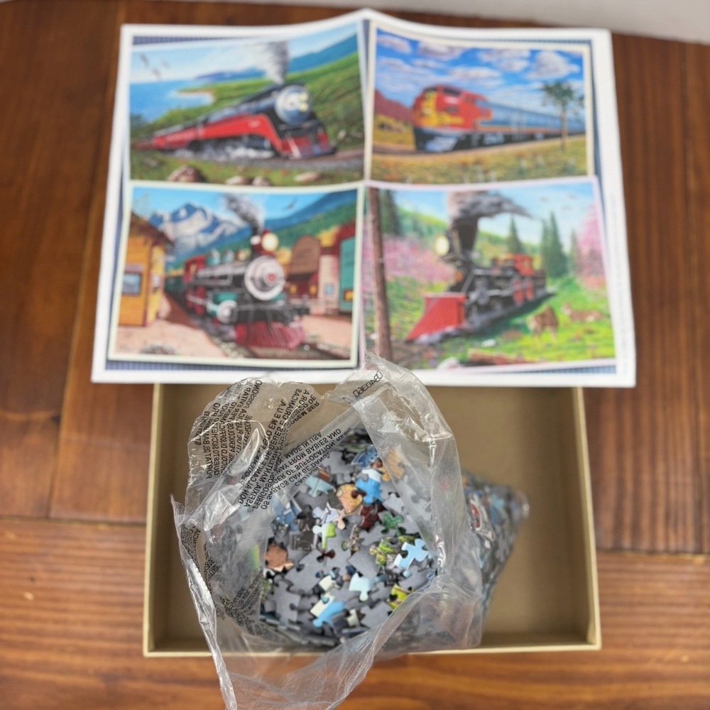 Historic Locomotives 1000 Piece Jigsaw Puzzle Cobble Hill New - Picture 4 of 5